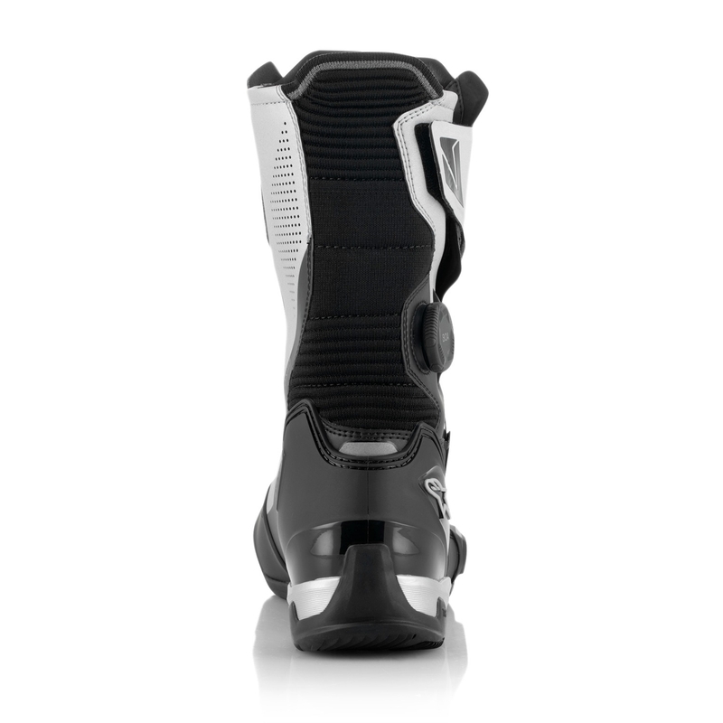 Alpinestars SP-X BOA motocikla zābaki melni un sudraba krāsā