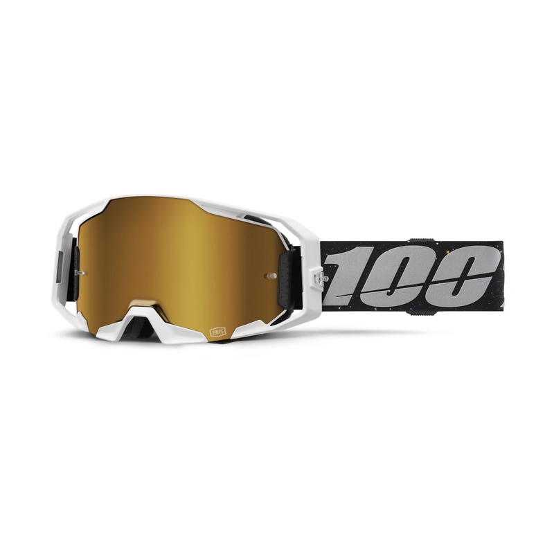 Motokrosa brilles 100% ARmatic Rapidracer ar zelta krāsas pleksi