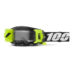 Motokrosa brilles 100% ARmatic Forecast melnas ar caurspīdīgu pleksi