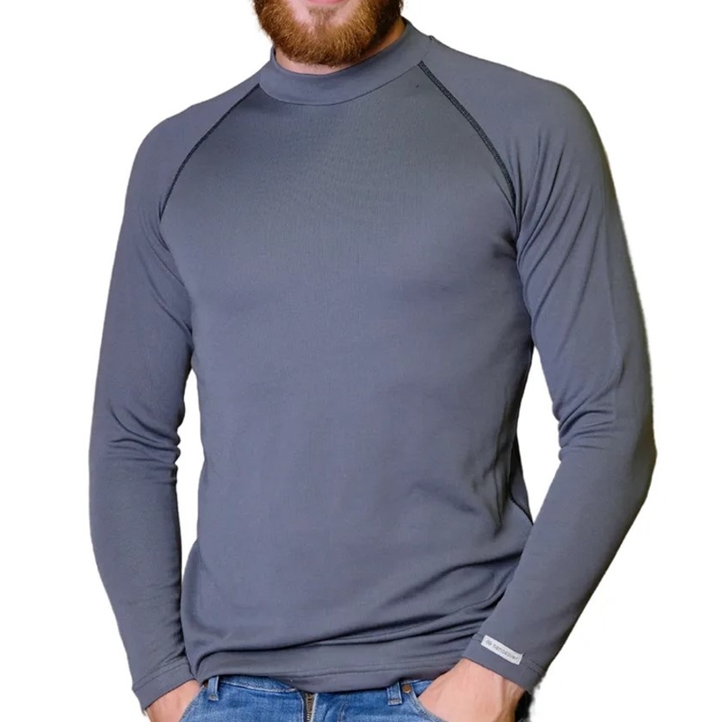 Pánské termo tričko nanosilver® Basic Merino šedé