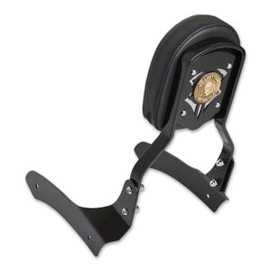 Priekšējā pasažiera sēdekļa atzveltne - KAWASAKI Vulcan S 650 ar zelta motīvu RoadStyler melns matēts