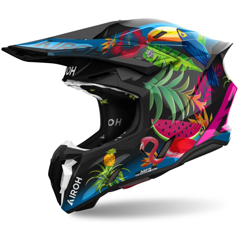 Motokrosa ķivere Airoh Twist 3 Amazonia spīdīga