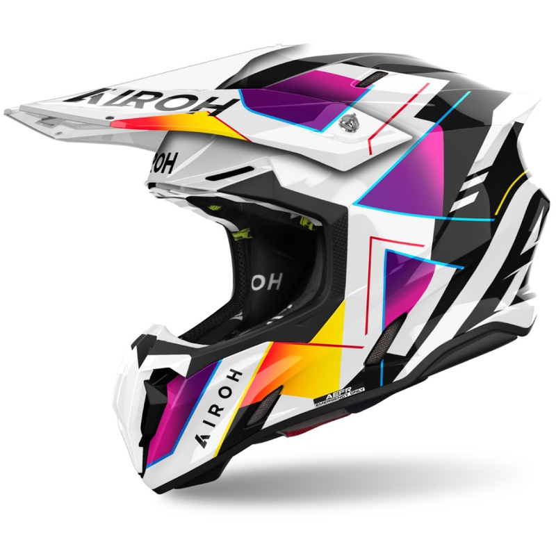 Motokrosa ķivere Airoh Twist 3 Rainbow spīdīga
