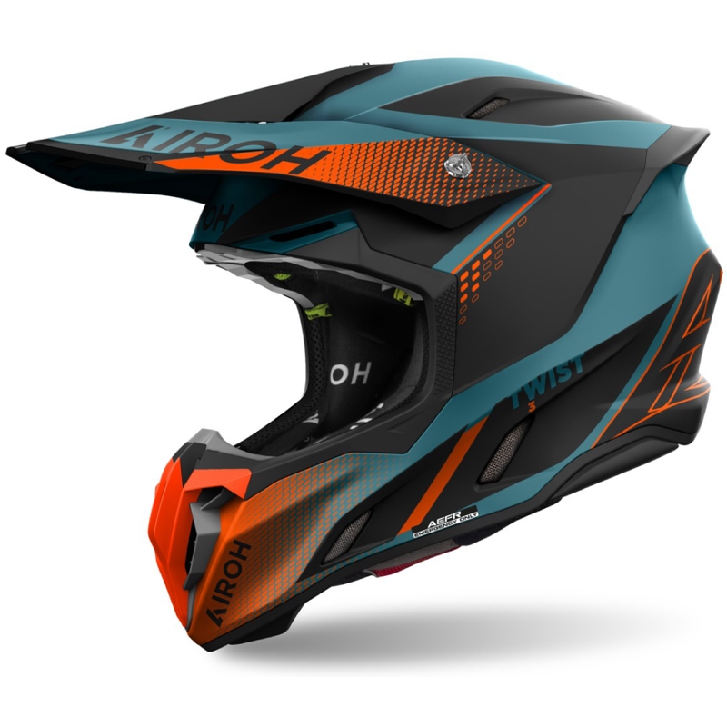 Motokrosa ķivere Airoh Twist 3 Shard matēts oranžs
