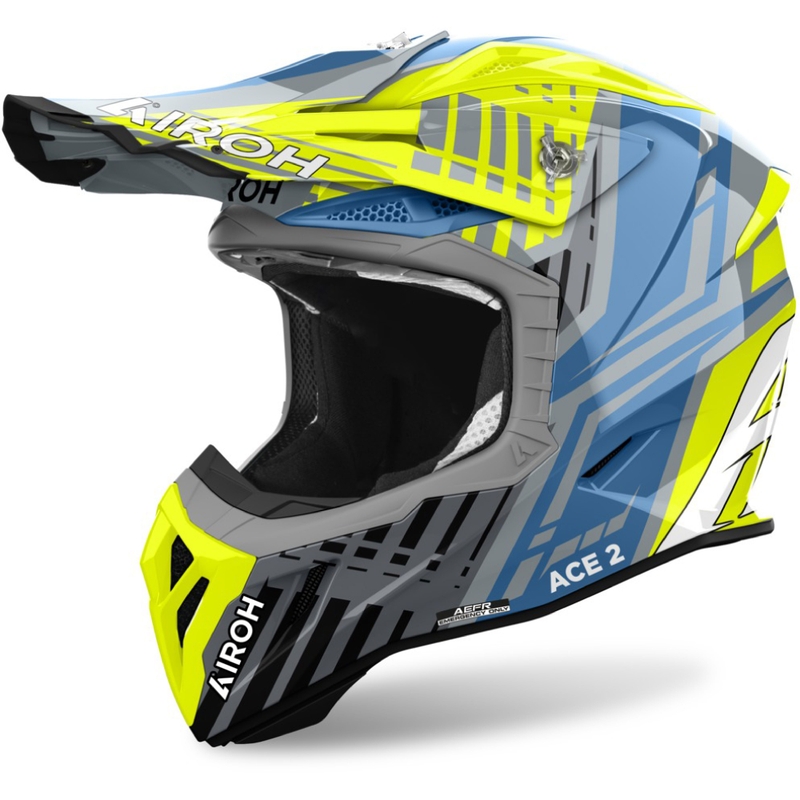 Motokrosa ķivere Airoh Aviator Ace 2 Proud spīdīgi dzeltena