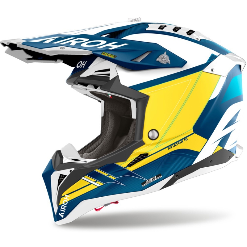 Motokrosa ķivere Airoh Aviator 3 Saber matēti zila