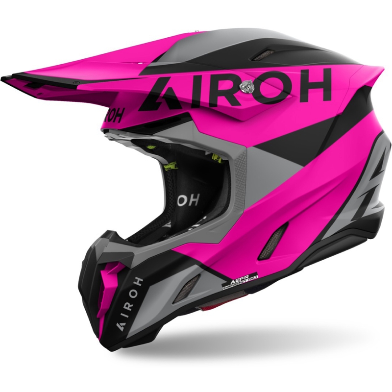 Motokrosa ķivere Airoh Twist 3 King matēta rozā krāsā