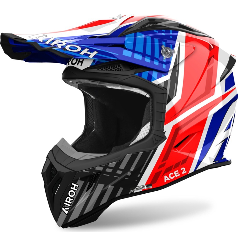 Motokrosa ķivere Airoh Aviator Ace 2 Proud blue-red glossy