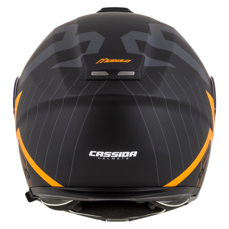 Cassida Modulo 2.1 Profile flip-up moto ķivere matēta melna-pelēka-oranža