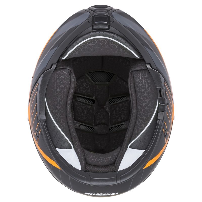 Cassida Modulo 2.1 Profile flip-up moto ķivere matēta melna-pelēka-oranža