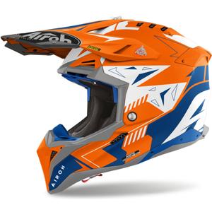 Motokrosa ķivere Airoh Aviator 3 Spin fluo orange matēta