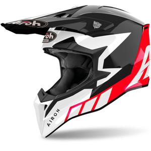 Motokrosa ķivere Airoh Wraaap Reloaded spīdīga sarkana