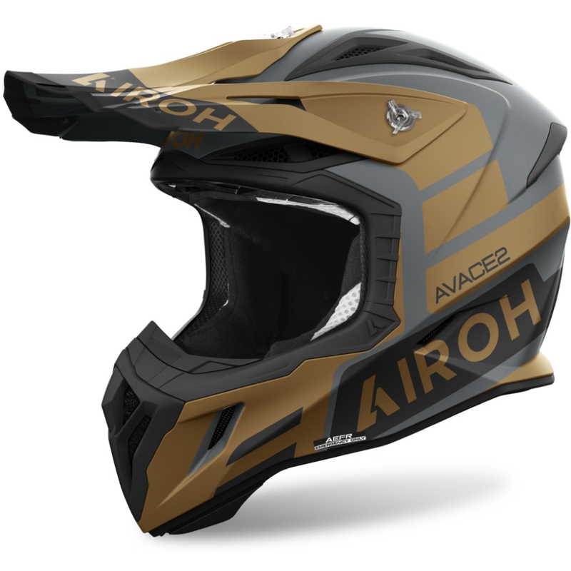 Motokrosa ķivere Airoh Aviator Ace 2 Sake matēta zelta krāsā