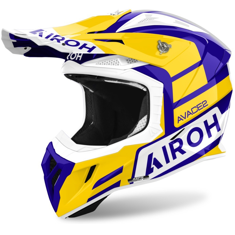 Motokrosa ķivere Airoh Aviator Ace 2 Sake spīdīgi dzeltena