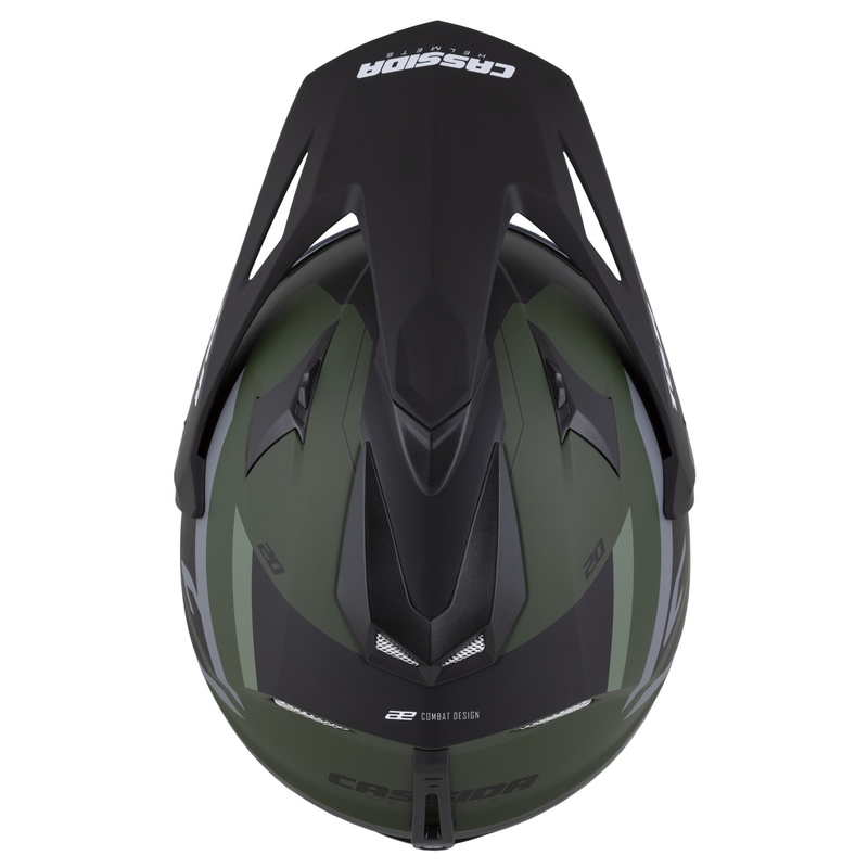 Enduro ķivere Cassida Tour 2.0 X-tra matēta zaļgani pelēk- melna ar melnu matētu vizieri
