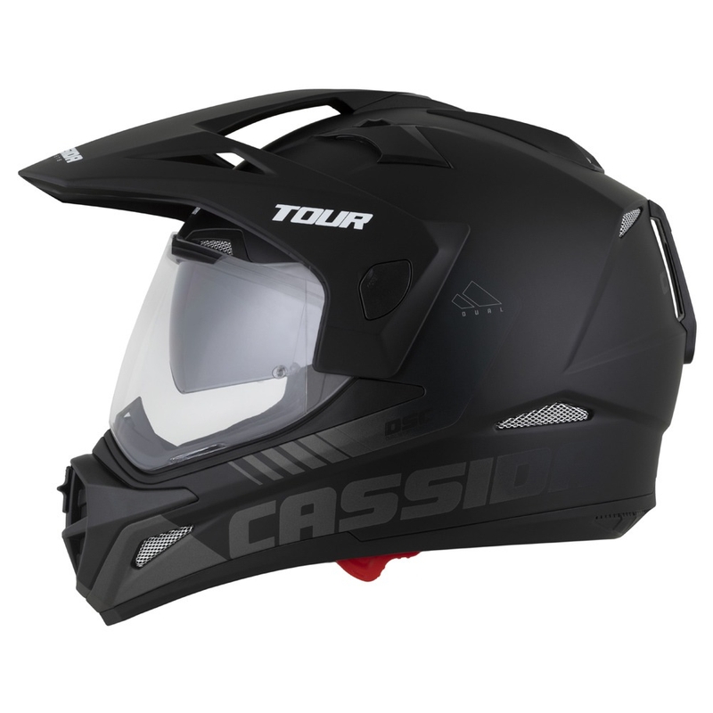 Enduro ķivere Cassida Tour 2.0 Dual matēta melni pelēka ar melnu matētu vizieri