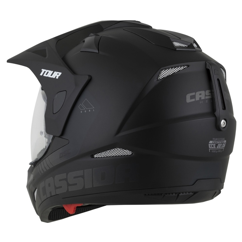 Enduro ķivere Cassida Tour 2.0 Dual matēta melni pelēka ar melnu matētu vizieri