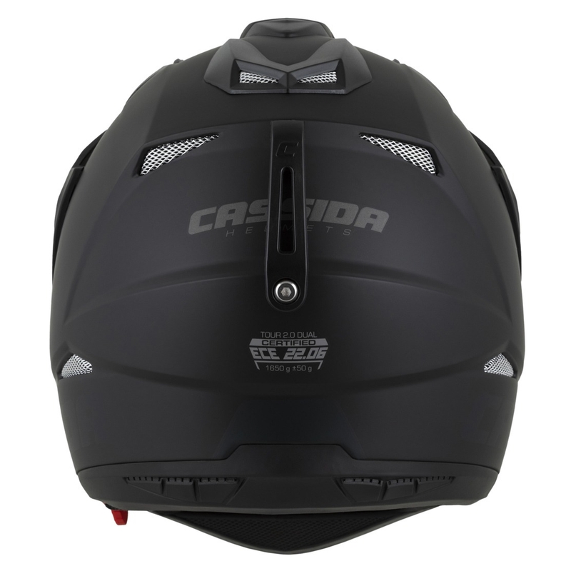 Enduro ķivere Cassida Tour 2.0 Dual matēta melni pelēka ar melnu matētu vizieri