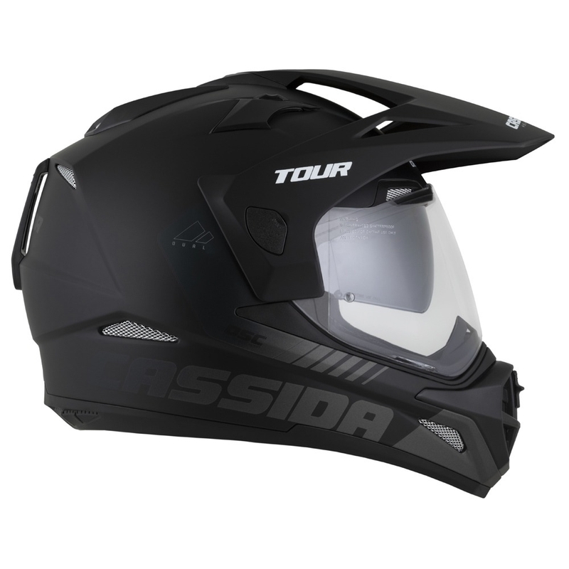 Enduro ķivere Cassida Tour 2.0 Dual matēta melni pelēka ar melnu matētu vizieri