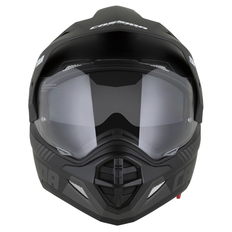 Enduro ķivere Cassida Tour 2.0 Dual matēta melni pelēka ar melnu matētu vizieri