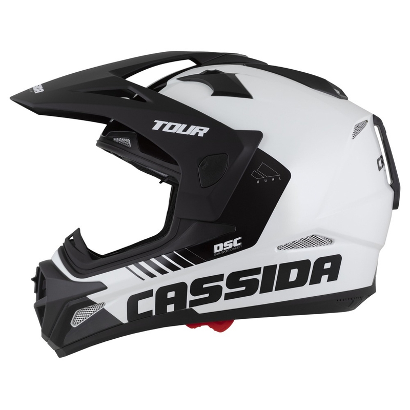 Enduro ķivere Cassida Tour 2.0 X-tra pelēka-fluo dzelteni melna ar melnu matētu vizieri