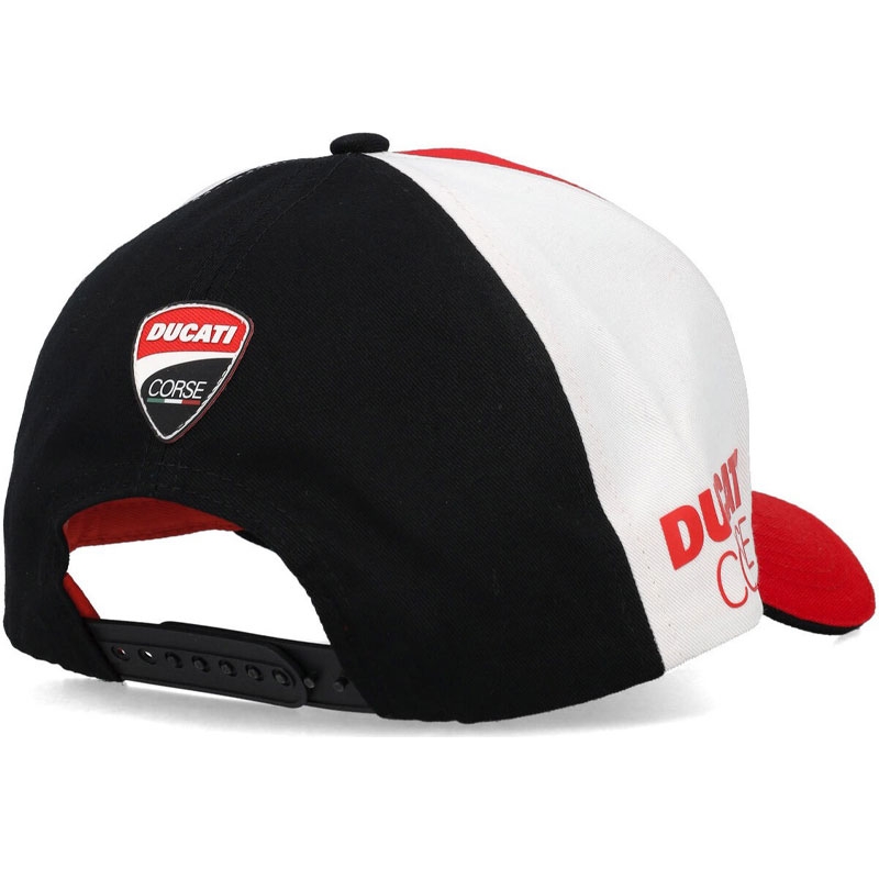 Ducati snapback cepure sarkanbaltsarkana-balts-melna