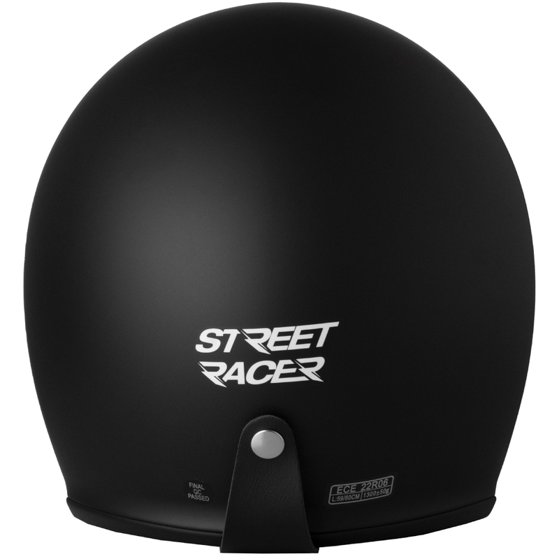 Atvērt Motociklu ķivere Street Racer Shadow II matēts melns