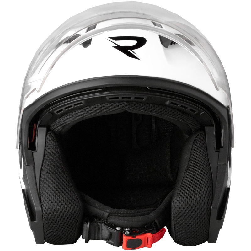 Atvērt motocikla ķivere Street Racer Sonic Gloss White and Black