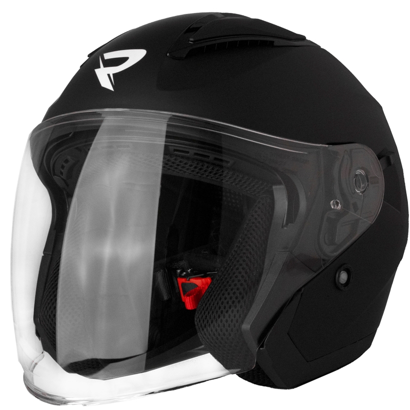 Atvērtā motocikla ķivere Street Racer Sonic matēti melna