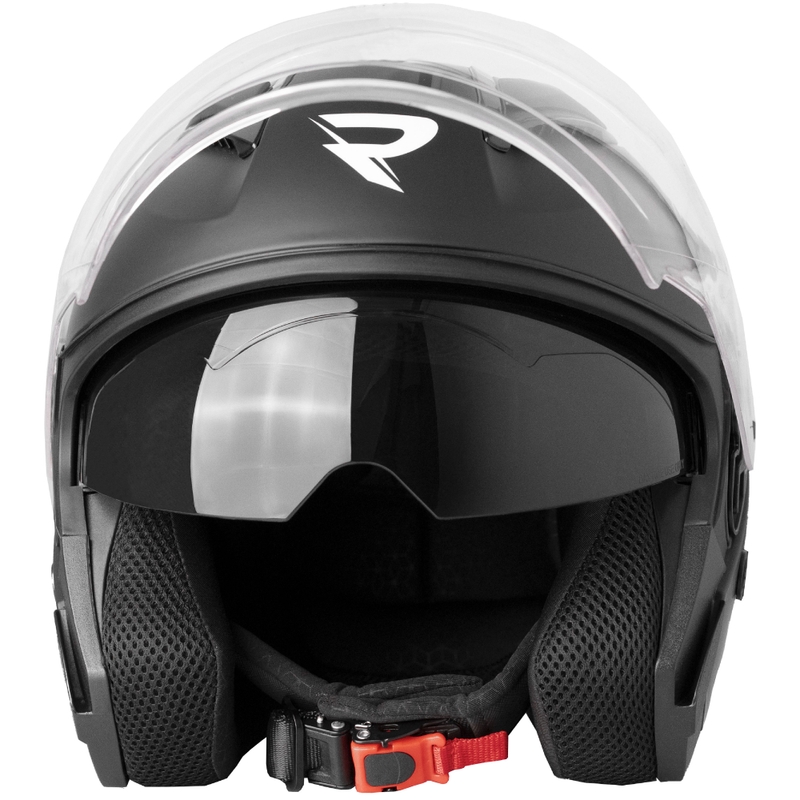 Atvērt Motociklu ķivere Street Racer Sonic matēts melns-fluo dzeltens