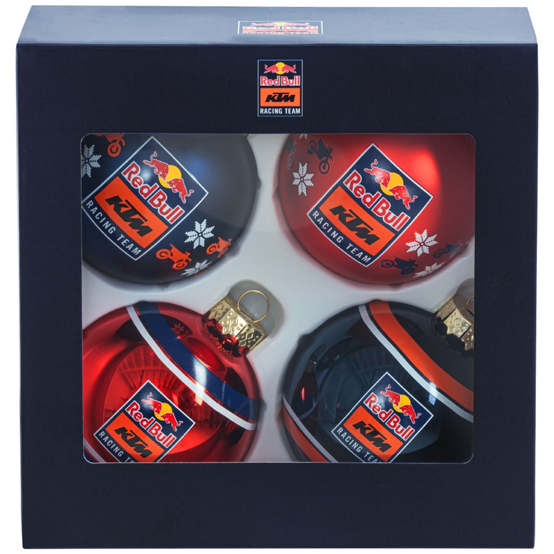 Vánoční baňky Red Bull KTM Decoration Set modro-oranžové