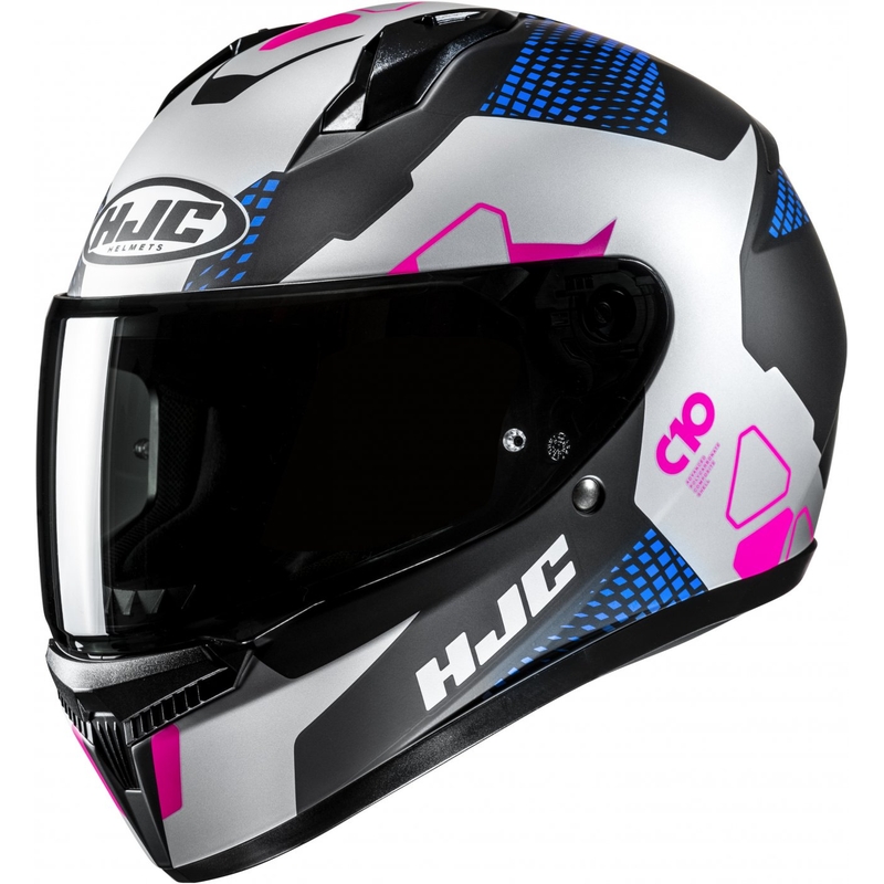 HJC C10 Aspa MC28SF integrālā motociklu ķivere melns-zils-rozā-sudrabs