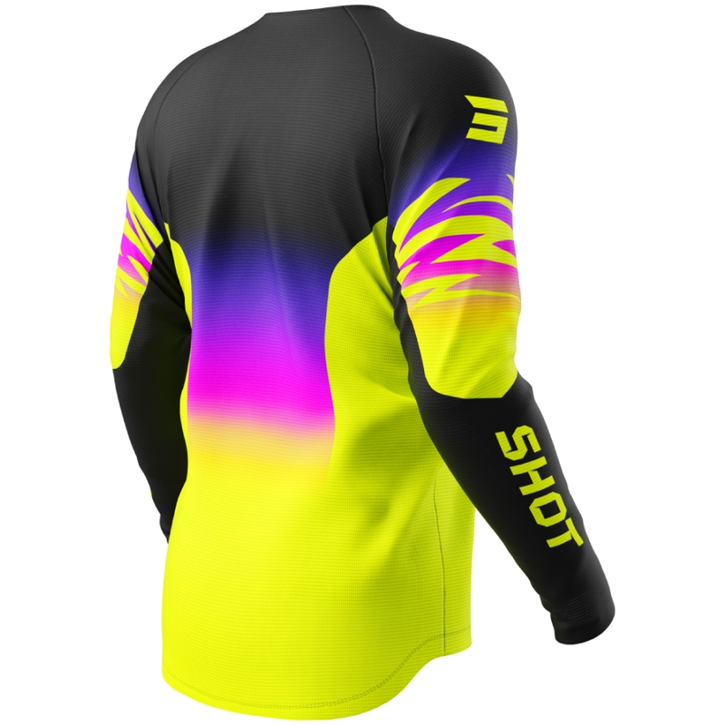 Bērnu motokrosa krekliņš Shot Draw X-Trem fluo dzeltens
