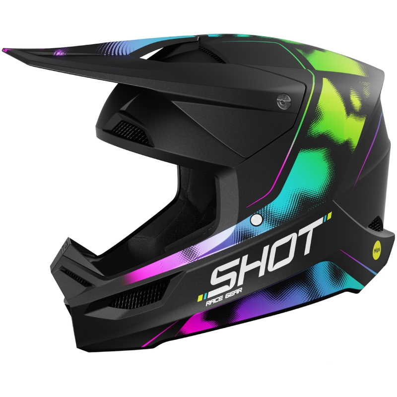 Motokrosa ķivere Shot Race Nitro matēts melns