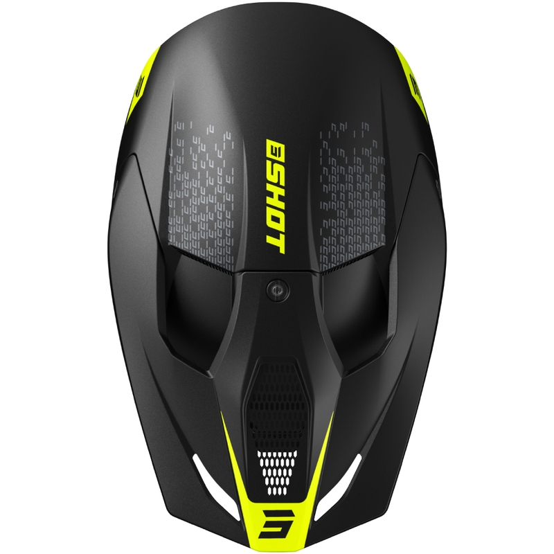Motokrosa ķivere Shot Furious Draw fluo dzeltena