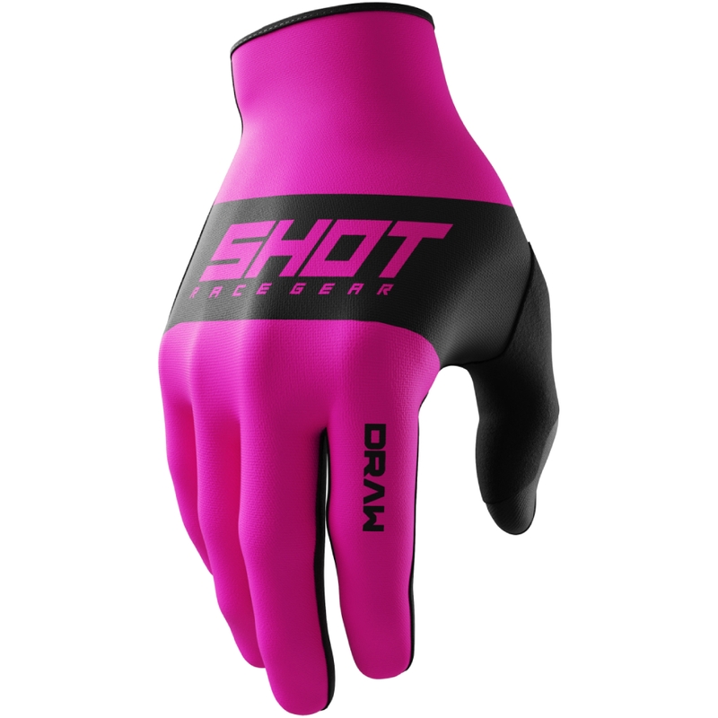 Motokrosa cimdi Shot Draw Sky rozā krāsā