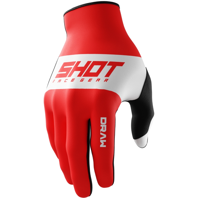 Motokrosa cimdi Shot Draw Sky red