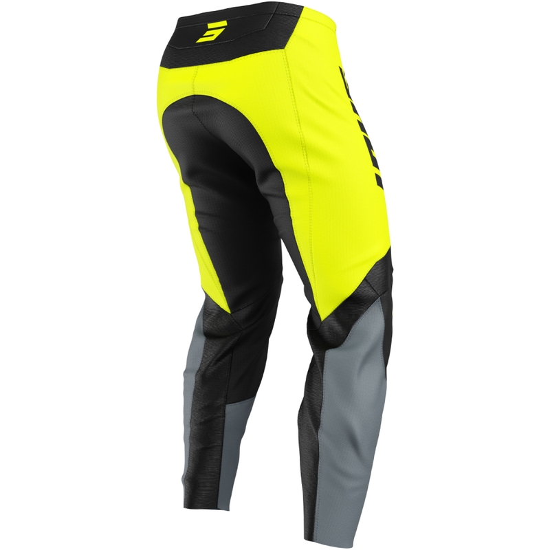 Bērnu motokrosa bikses Shot Draw League fluo dzeltenā krāsā