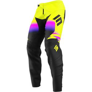 Bērnu motokrosa bikses Shot Draw X-Trem fluo dzeltenā krāsā