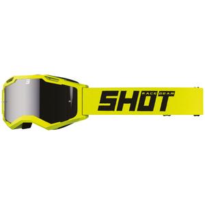 Motokrosa brilles Shot Assault 2.0 Solid fluo yellow ar iridija lēcām