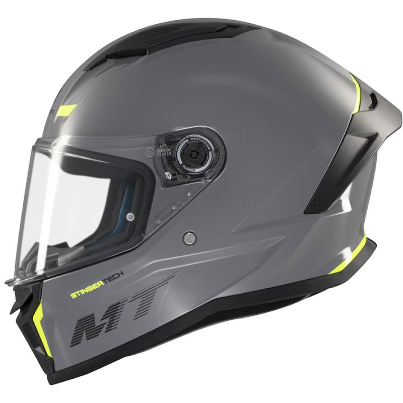 MT Stinger 2 Solid Gloss Grey Integrālā motociklu ķivere