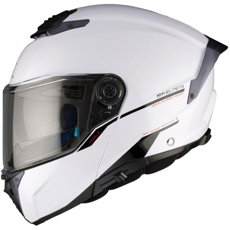 MT ATOM 2 SV SOLID A0 moto ķivere balta spīdīga