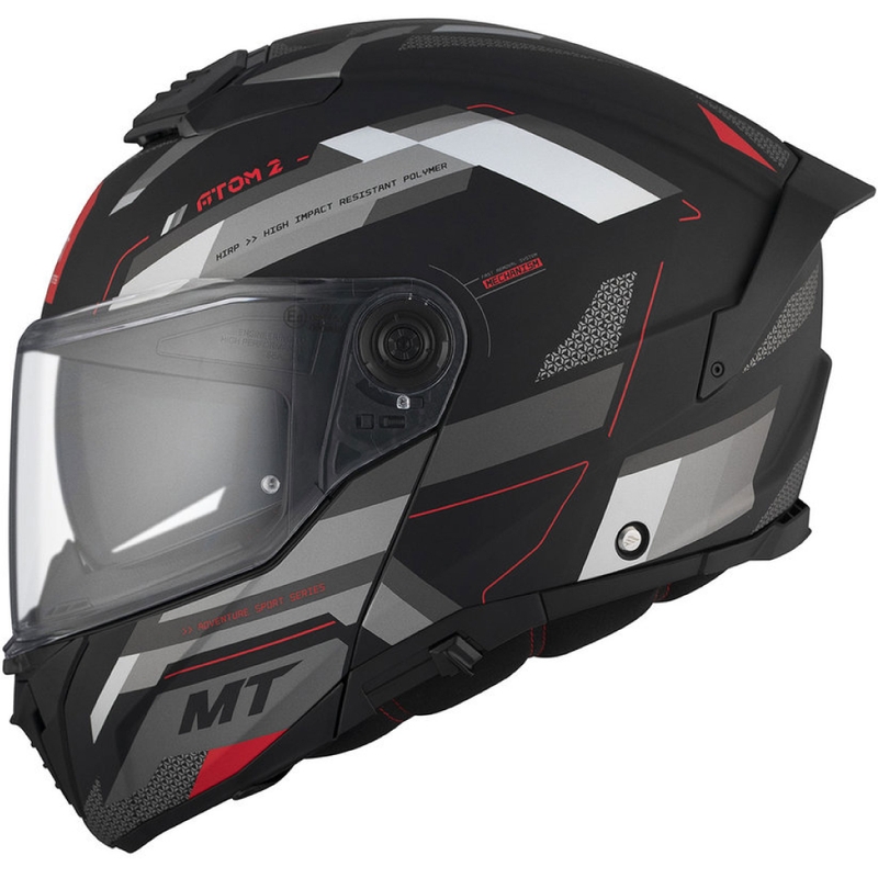 MT ATOM 2 SV BAST D5 moto ķivere matēta melna-pelēka-balta