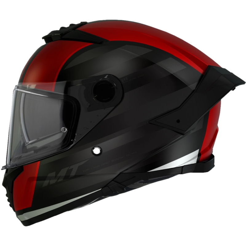 MT THUNDER 4 SV TREADS B5 melni-sarkana integrālā motocikla ķivere
