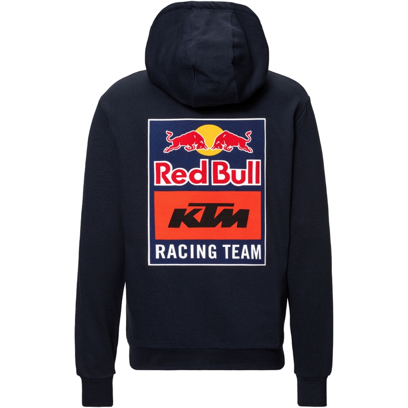 KTM Logo Zip jaka ar kapuci zilā oranžā krāsā