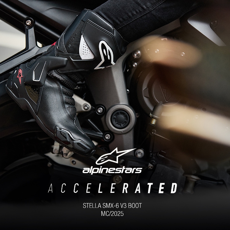 Alpinestars Sieviešu Stella SMX-6 3 melni, balti un rozā motociklu zābaki