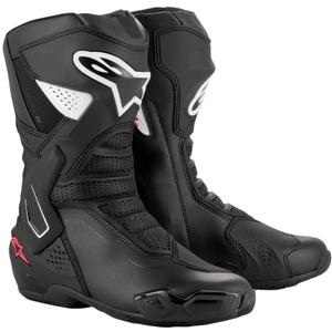 Alpinestars Sieviešu Stella SMX-6 3 melni, balti un rozā motociklu zābaki