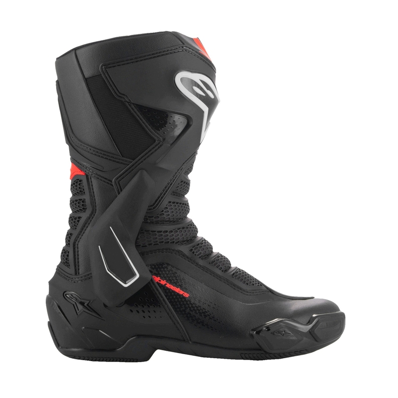 Alpinestars SMX-6 3 melni-fluo sarkani motocikla zābaki