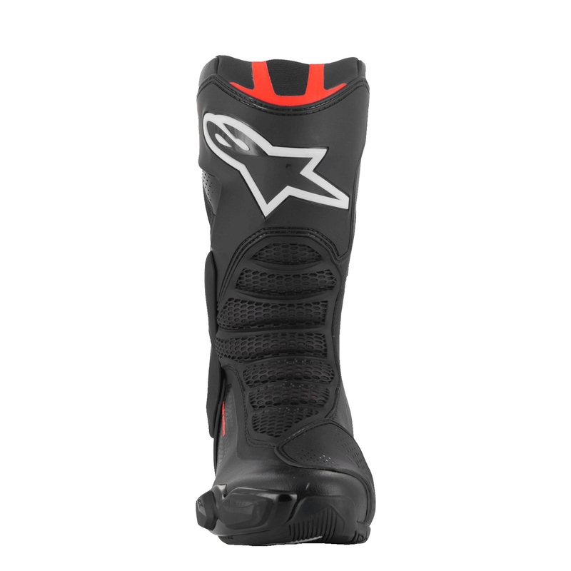 Alpinestars SMX-6 3 melni-fluo sarkani motocikla zābaki
