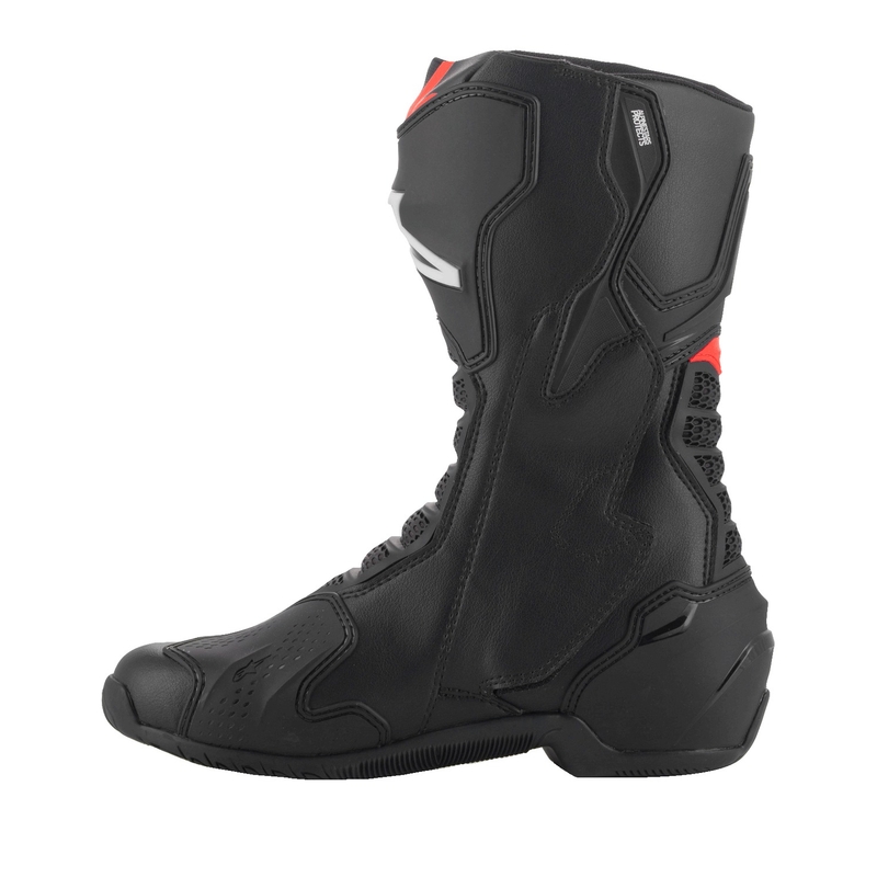 Alpinestars SMX-6 3 melni-fluo sarkani motocikla zābaki